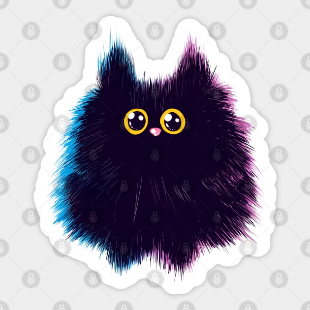 Fluffy Bubble Cat Sticker by Juka